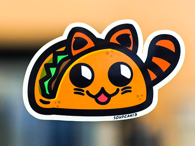 Tacocat! character design illustration soupcan13 sticker tacocat tacos vector art vinyl