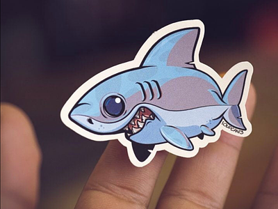 Lil Bitey affinity designer cute great white shark sticker stickers vector art vinyl