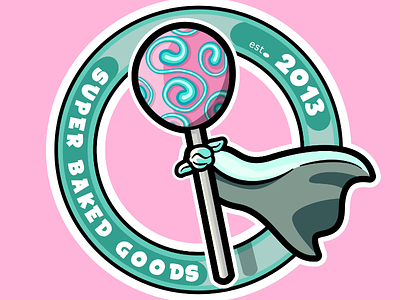 Super Baked Goods Logo Design affinity designer baking branding cake pop illustration logo design super baked goods vector art