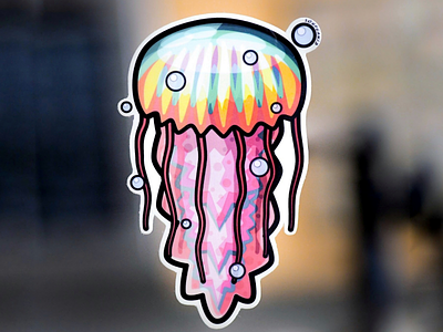 Jelly Belly affinity designer illustration jellyfish ocean life sticker sticker art vector art vector design
