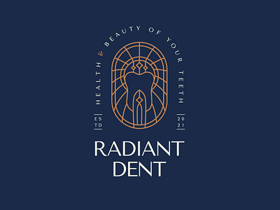 Radiant Dent Logo design branding dental clinic dental logo design graphic design identity logo logo design logotype mark radiant dent symbol teeth tooth