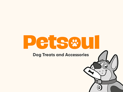 Petsoul Logo design accessories branding design dog treats dogs graphic design illustration logo logo design logotype mark pets petsoul symbol