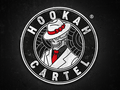 Hookah Cartel | Logo design branding cartel design graphic design hookah cartel hookah design identity logo logo design logo maker logotype lounge cafe mafia mark sceleton symbol