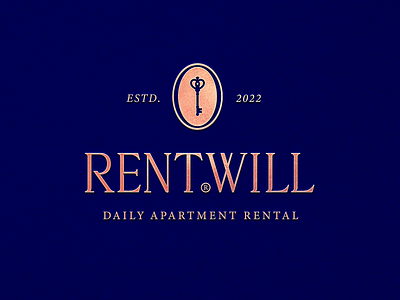 Rentwill | Logo design apartment rent branding daily apartment rent design graphic design identity key logo logotype luxury mark rent rent company rentwill symbol will