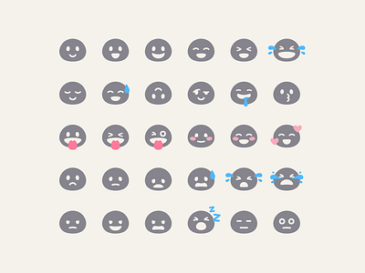 Blobby Emojis avatar blobs character design emoji emoji set emojis expressions faces icon icons illustration reactions ui vector