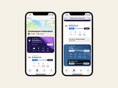 🛳 Itinerary App app app design buttons cruise design icon icons iphone ship ui ux