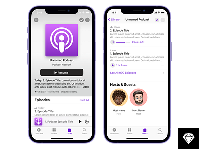Apple Podcasts Sketch app apple buttons design ios iphone podcast podcasts sketch ui