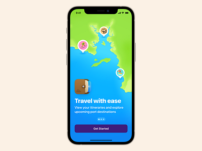 Itinerary App 👋 app buttons cruise design icons illustration ios iphone onboarding travel ui ux welcome