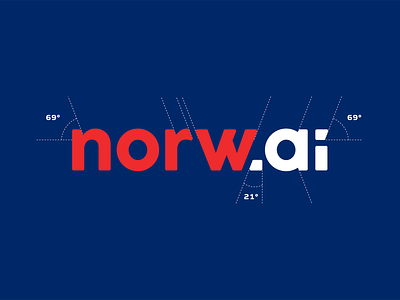 Norwai wordmark ai artificial intelligence branding customtype design graphic design logo norway typography wordmark