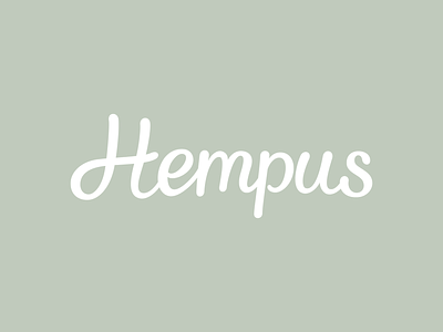 Hempus logotype branding custom type design handmande hemp hemp logo lettering logo logotype script typography wordmark