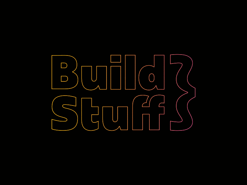 BuildStuff logotype uplift braces bracket branding color changing conference custom type design graphic design graphic design ligatures logo logotype typography wordmark