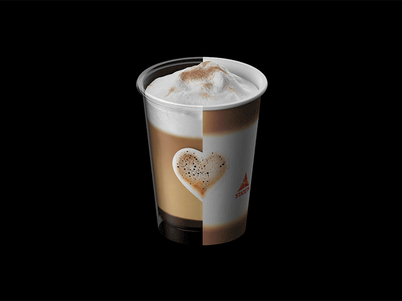 3D Coffee Cups 3d coffee 3d cups coffee cups coffee poster coffee typography espresso mug latte design macha render split cups to go coffee