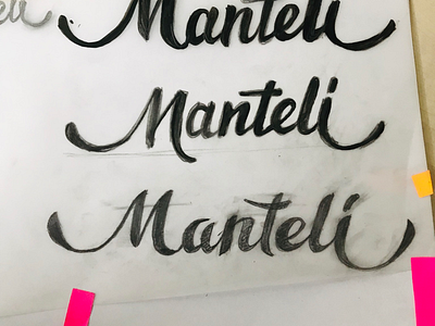 Sketches for custom type logo