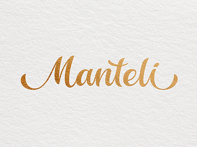 Manteli wordmark beauty salon branding custom type design fashion fashion logo gold graphic design lettering logo logotype script typography vector wordmark