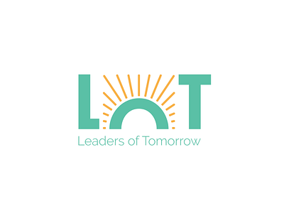 Leader of Tomorrow - Logo Design branding design digital exchange green impact leader leadership logo online people program sun typography virtual voluntary volunteer