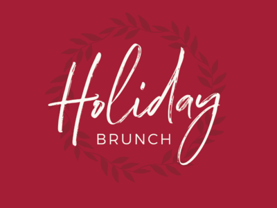 Holiday Brunch Logo brunch christmas hand hand lettering holiday lettering logo luncheon typography wreath