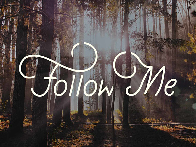 Sermon Series Art church follow follow me forest hand hand lettering lens flare lettering me script series sermon sun ray trees typography wrap