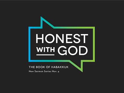 Sermon Series Art box god gradient habbakuk honest modern pray quote talk