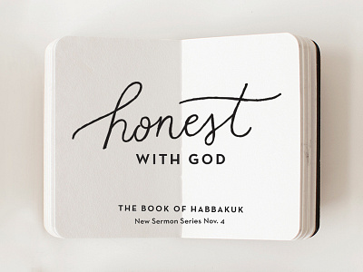 Sermon Series Art blank church god habbakuk hand honest journal letter lettering open series sermon title