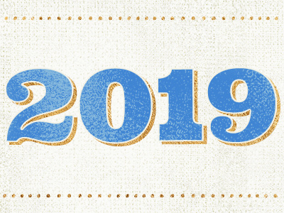 Texture Fun 2019 blue fun gold grunge new new year type year years