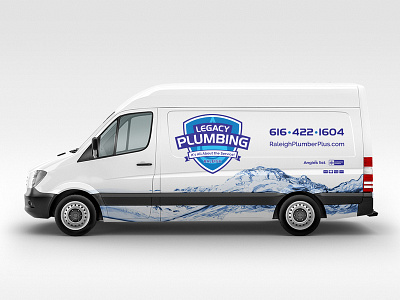 plumbing sprinter van advertising graphics partial wrap plumbing sprinter van water