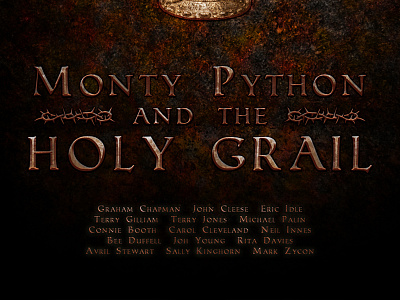 Movie Poster, Monty Python dark grunge movie photoshop poster typography