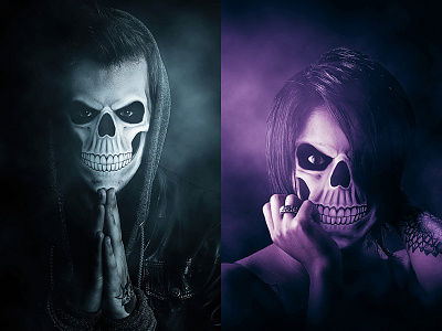 Halloween Photoshop Action actions creepy halloween horror photo effects photoshop scary skull tutorial