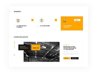 Page for lighting distributor - Home Page (module) app apps branding design landing light minimal orange typography ui ux web webdesign