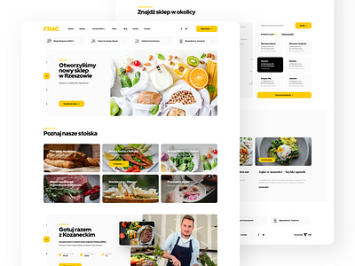 Shop Page brand branding design food icon kitchen landingpage minimal shop ui ux web webdesign website yellow