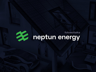 Logo for photovoltaics industry branding design eco economy energy green illustration logo logodesign logominimal minimal neptun photovoltaics typography vector