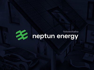 Logo for photovoltaics industry branding design eco economy energy green illustration logo logodesign logominimal minimal neptun photovoltaics typography vector