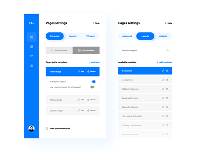 Dashboard - Page Generator (Settings elements) app apps branding dashboard design ui ux web webdesign