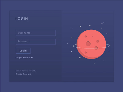 Login design drawing login planet sketchapp