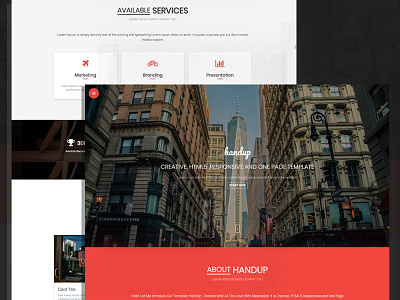 Handup Theme design handup html photoshop template themeforest