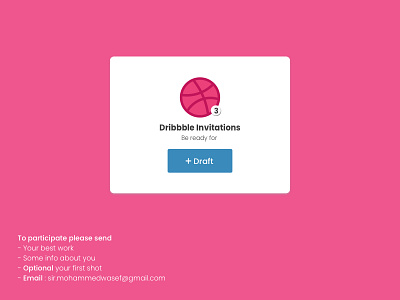 3 Invites dribbble invitation invitations invite invites three ticket