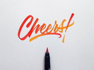 Cheers Everybody brush design font graphic design handlettering handmade indonesia lettering logotype mockup quotes script