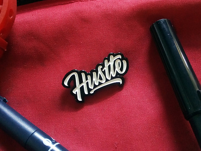 Hustle Enamel Pins design enamelpin enamelpins font graphic design handlettering handmade lettering productdesign quotes