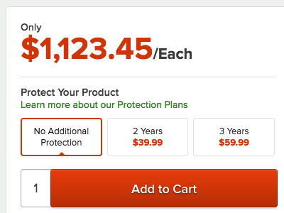 Protect Your Product ecommerce pricing shopping warranty