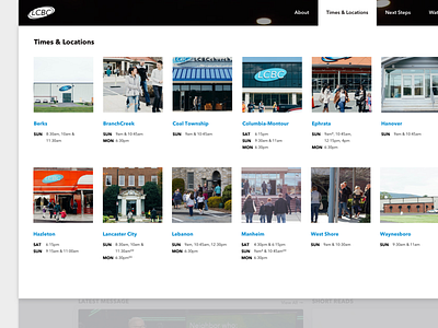 LCBCChurch.com - Locations menu
