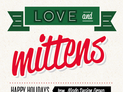 Love and Mittens christmas knockout polarband reklame script ribbon