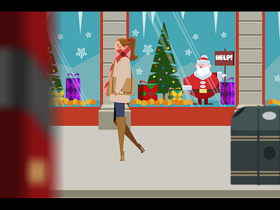 Help animation cartoon christmas flash illustrator london vector