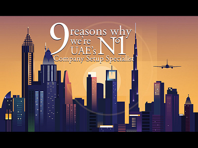 Infographic header affinity designer cityscape dubai infographic vector