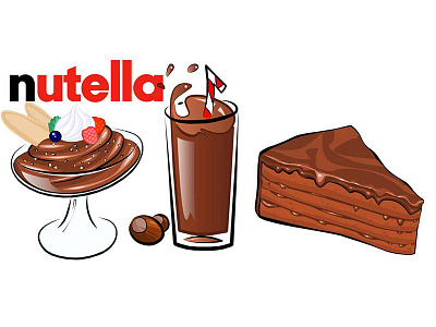 Nutella advertising chocolate nutella vector