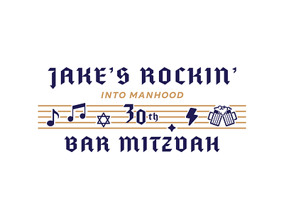 Happy 30th, Jake! branding lockup logo personal logo