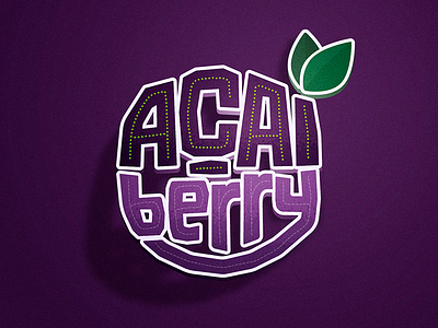 Açaí Berry açaí berry branding logo design purple