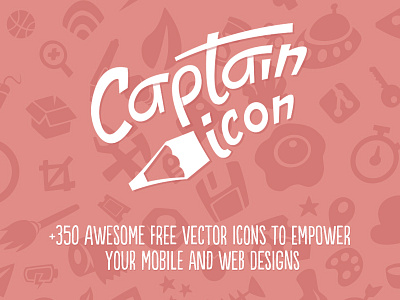 Captain Icon +350 Free Vector Icons free freebie icon illustration lettering logo set vector web