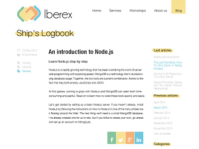 Iberex Blog blog design web