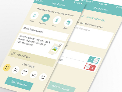Reviews App android app interaction interface mobile mood reviews sketchapp ui ux