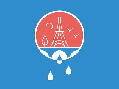 Pray for Paris blue eiffel france illustration paris pray red tour eiffel