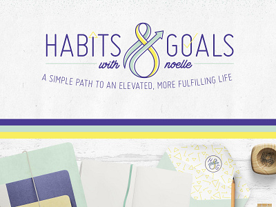 Habits Goals With Noelle Brand Identity Design brand concept brand identity branding branding design concept design design process logo logo design pattern design vector